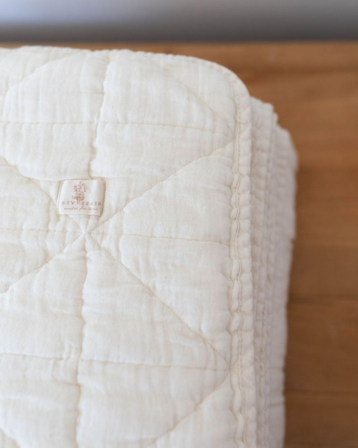 quilted blanket crib - natural
