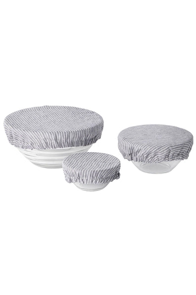 Stripe Linen Bowl Cover Set <br> Fog Linen