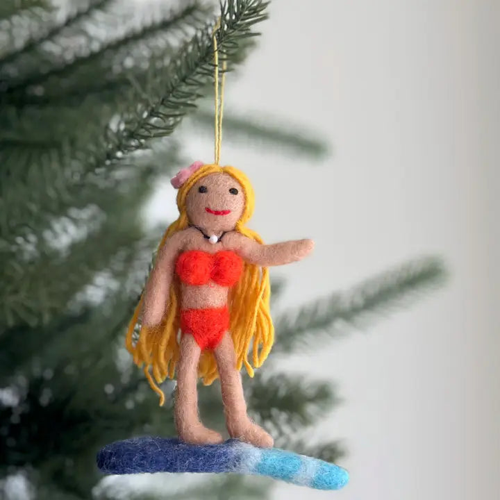 Felt Ornament - Surfer Girl