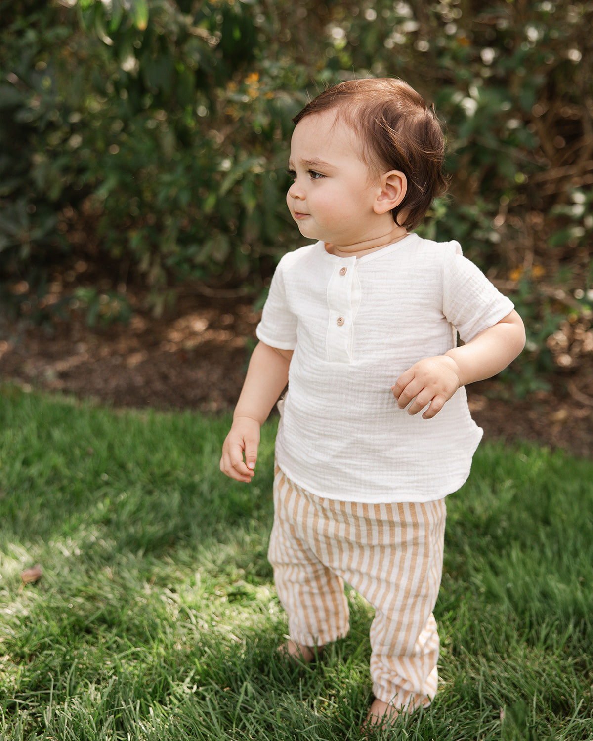 Baby Gauze Placket Tee