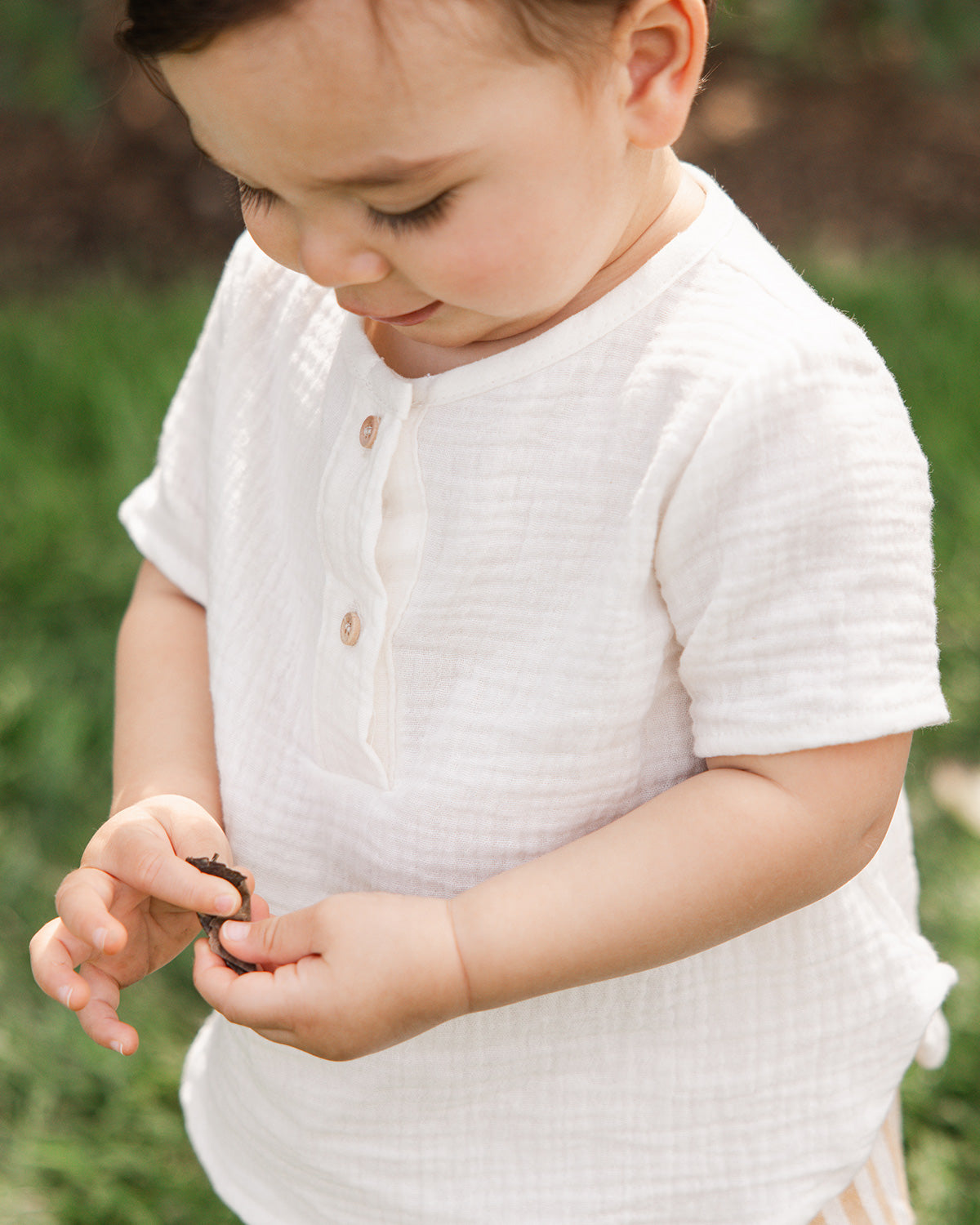 Baby Gauze Placket Tee