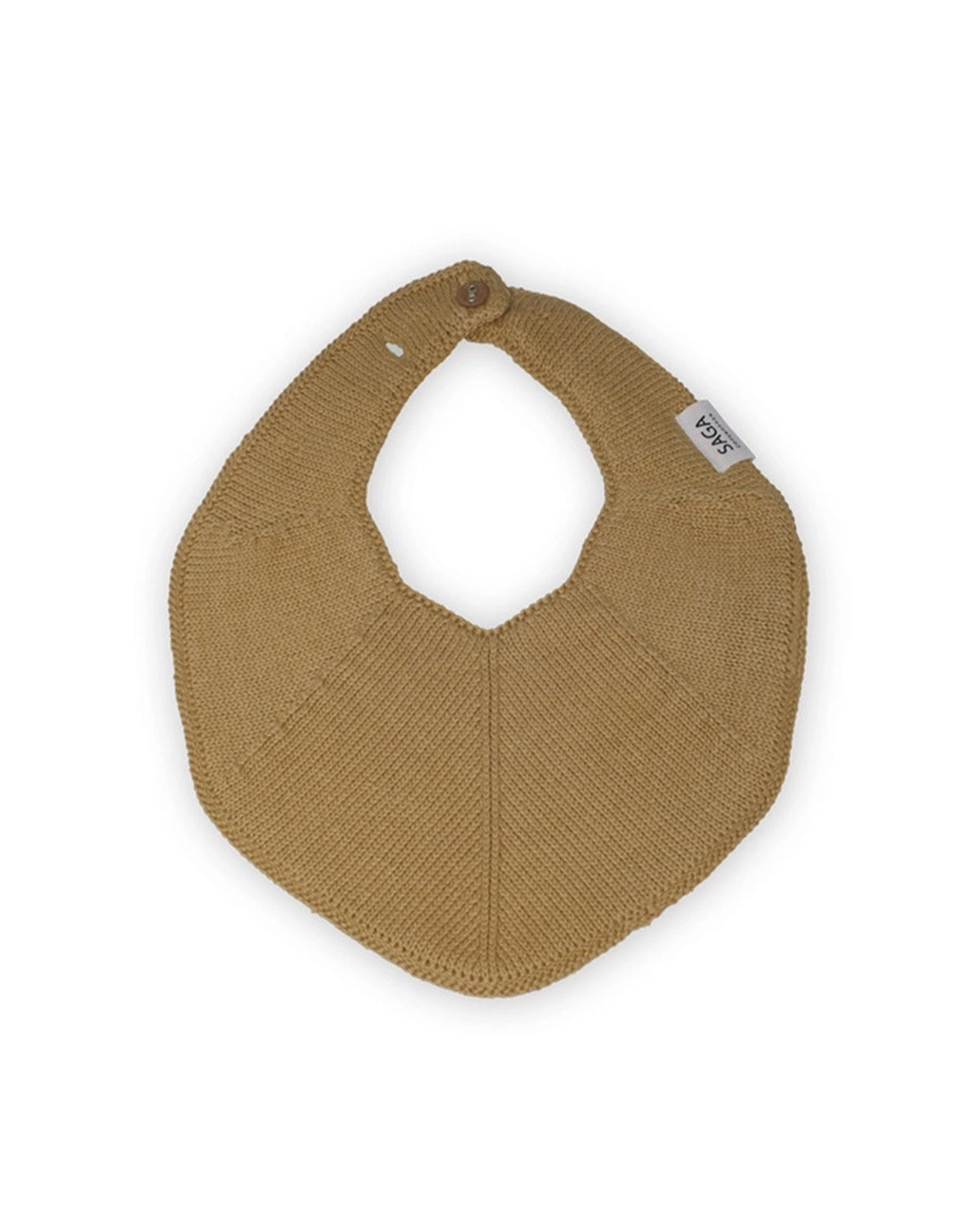 Knitted Baby Bib - honey