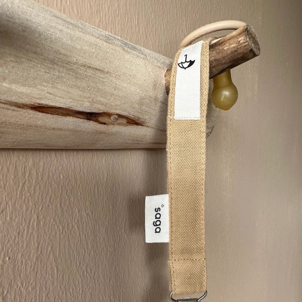 Pacifier Clip - Honey - Organic Cotton
