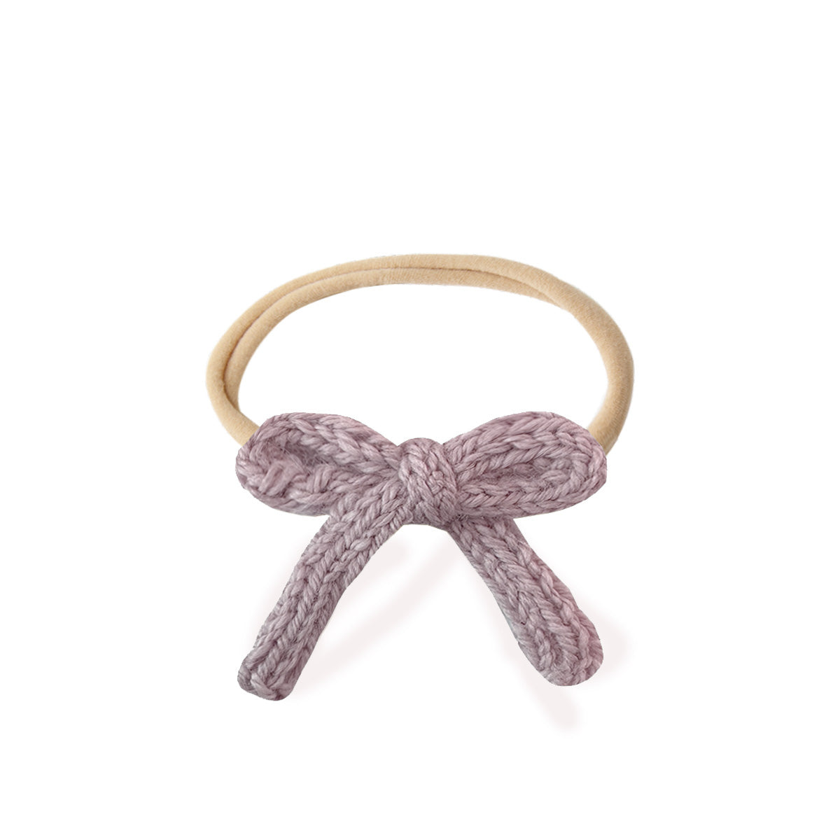 Knit Bow Headband - violet