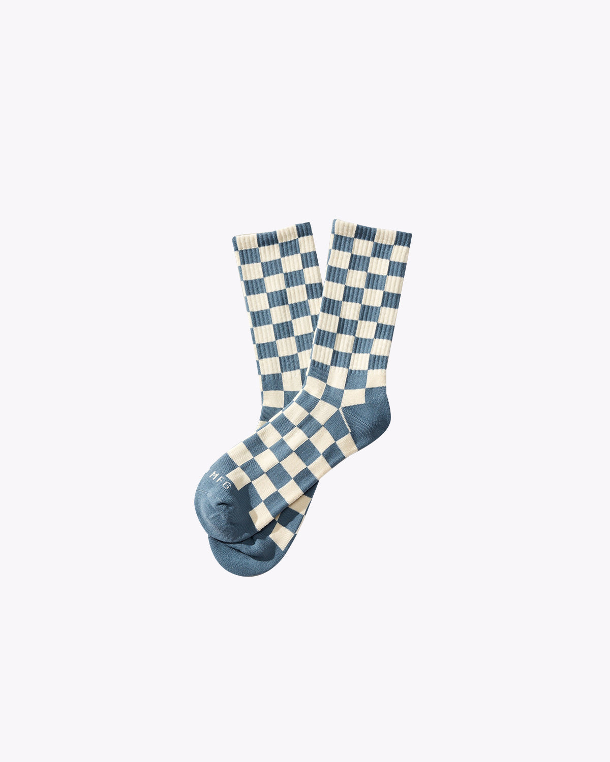 Kids Checkerboard Socks - blue & white <br> WELD MFG