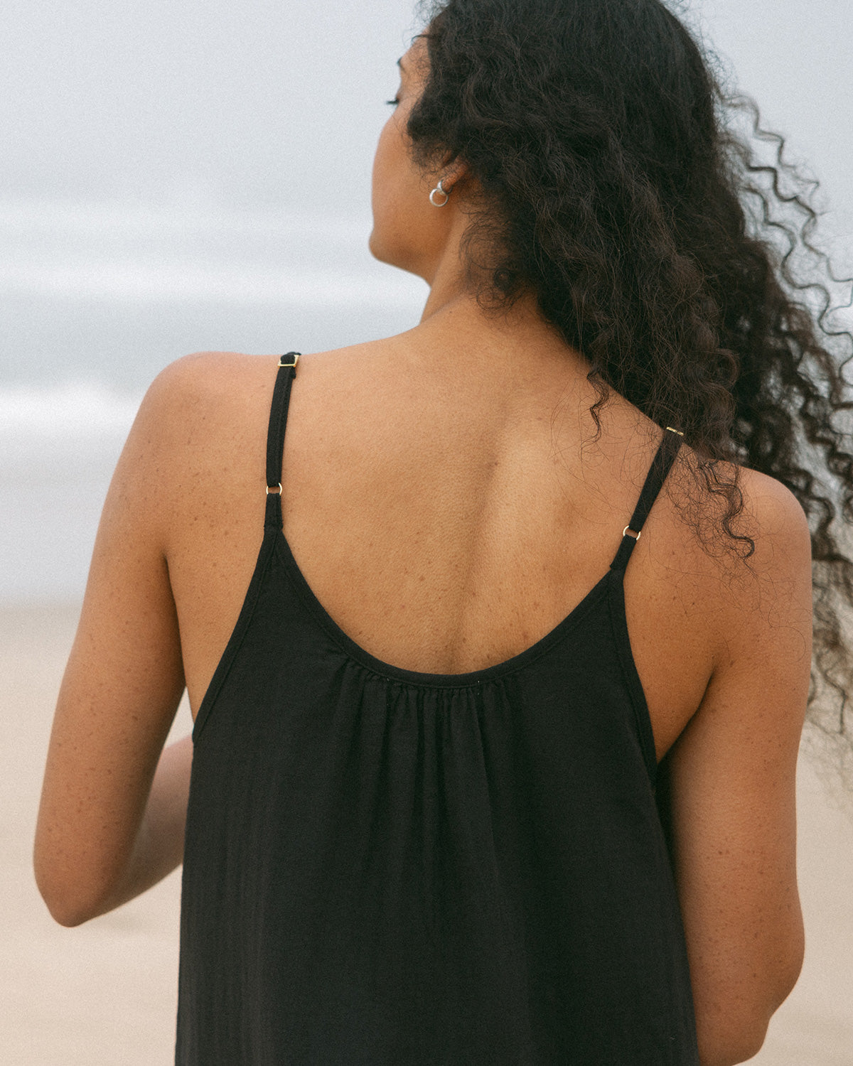 back view gauze maxi sundress