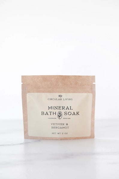 Mineral Bath Soak Sachet, Vetiver & Bergamot
