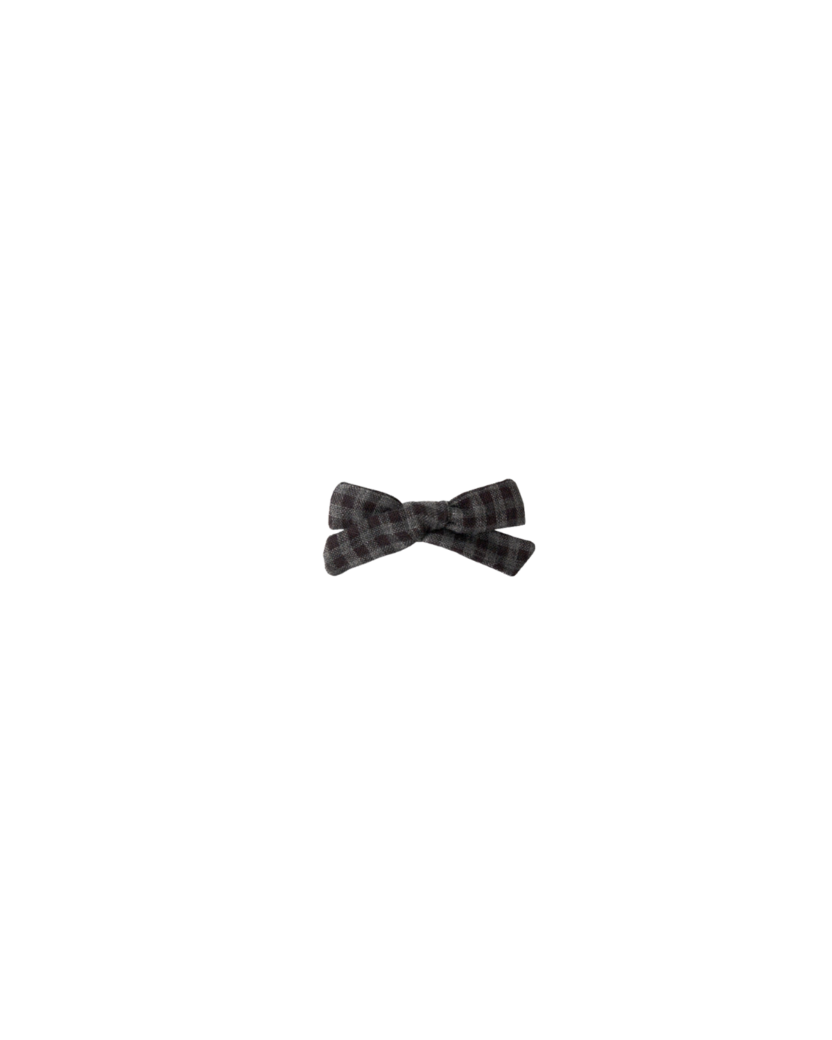 Mini Bow Hair Clip - black gingham