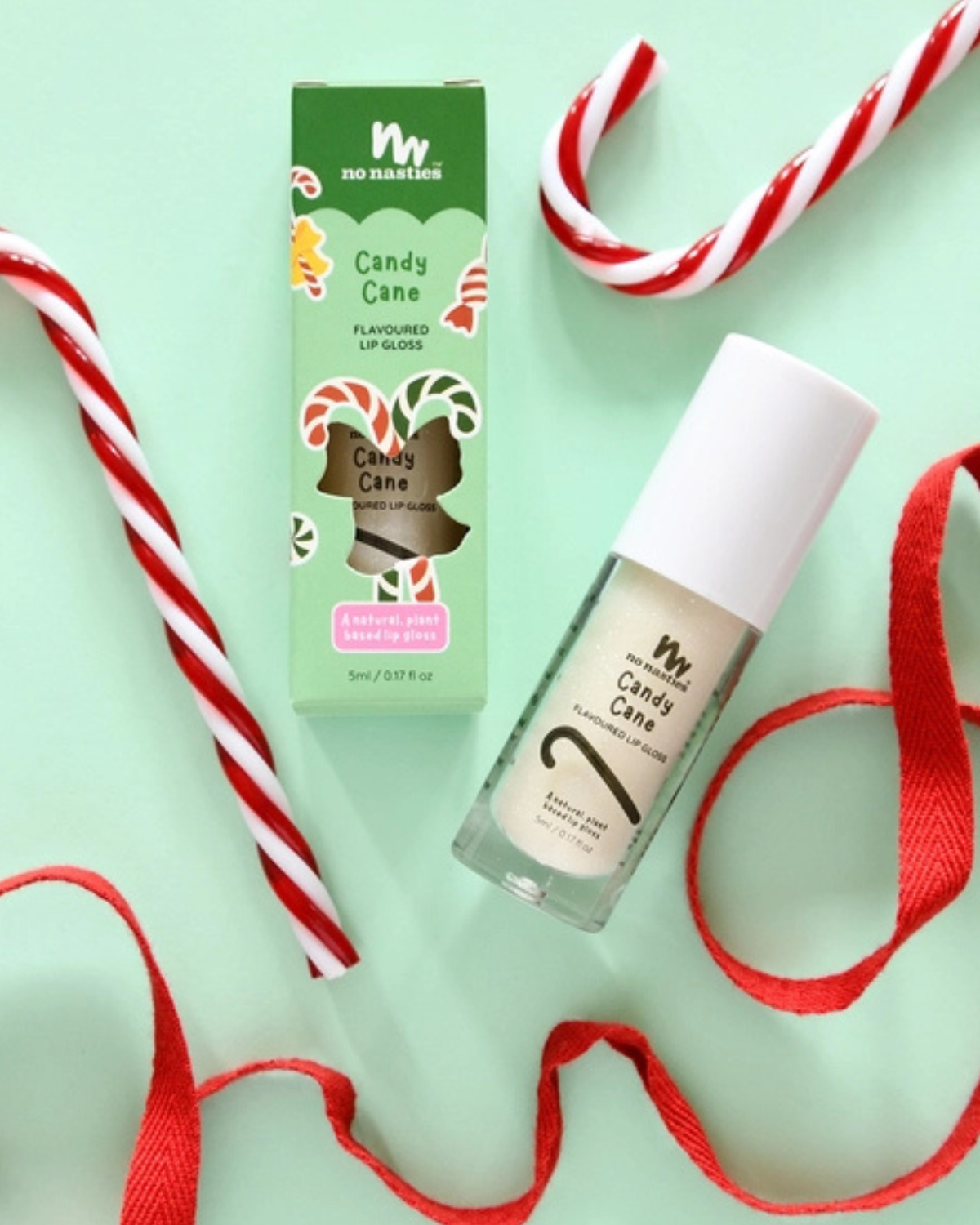 Candy Cane Natural Kids Lip Gloss <br>No Nasties