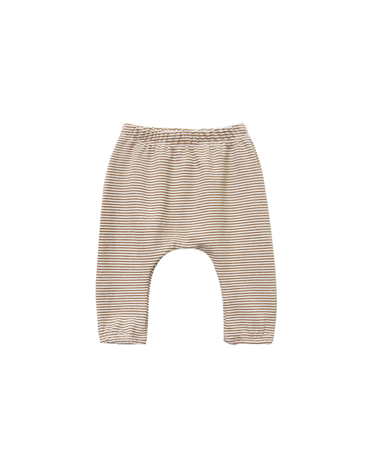 Striped baby pants on a white background