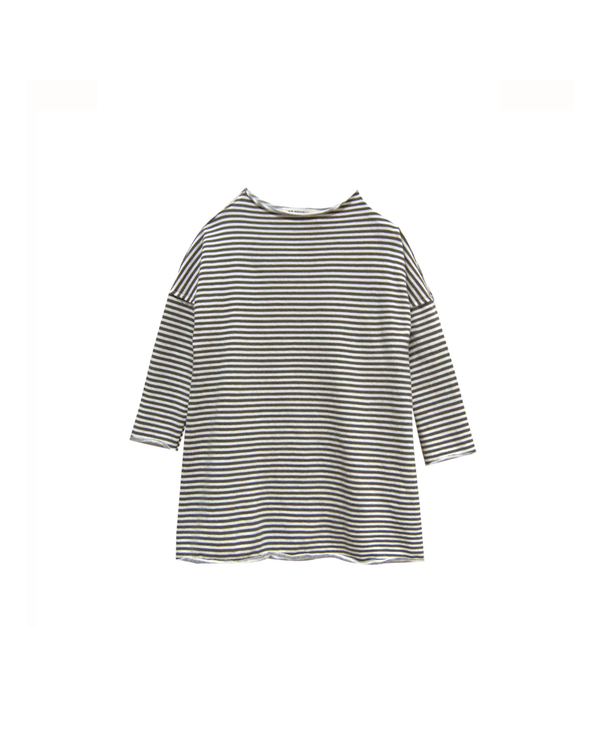 Baby French Terry Pullover Dress 3/6 months / green stripe