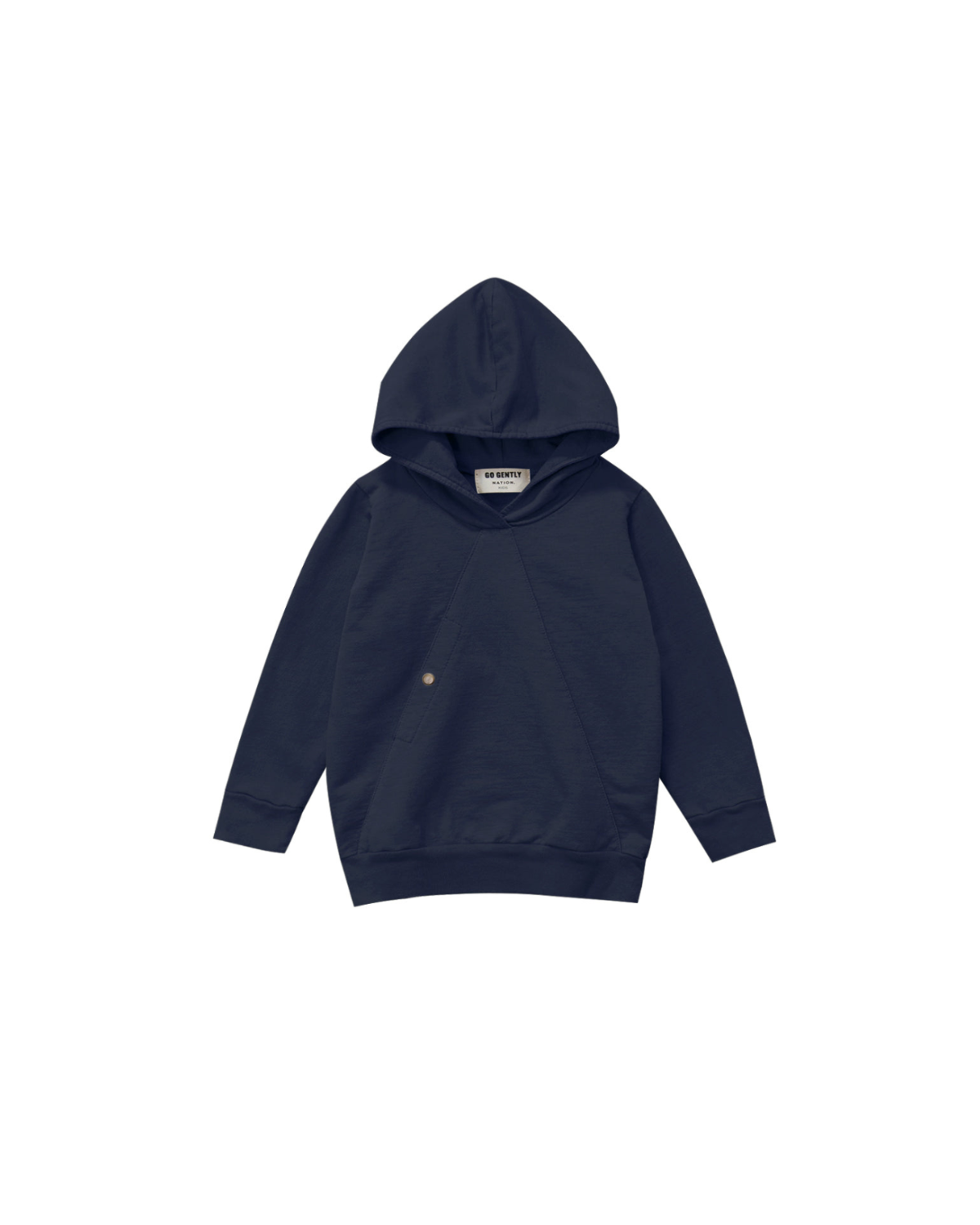 Navy blue hoodie on a white background