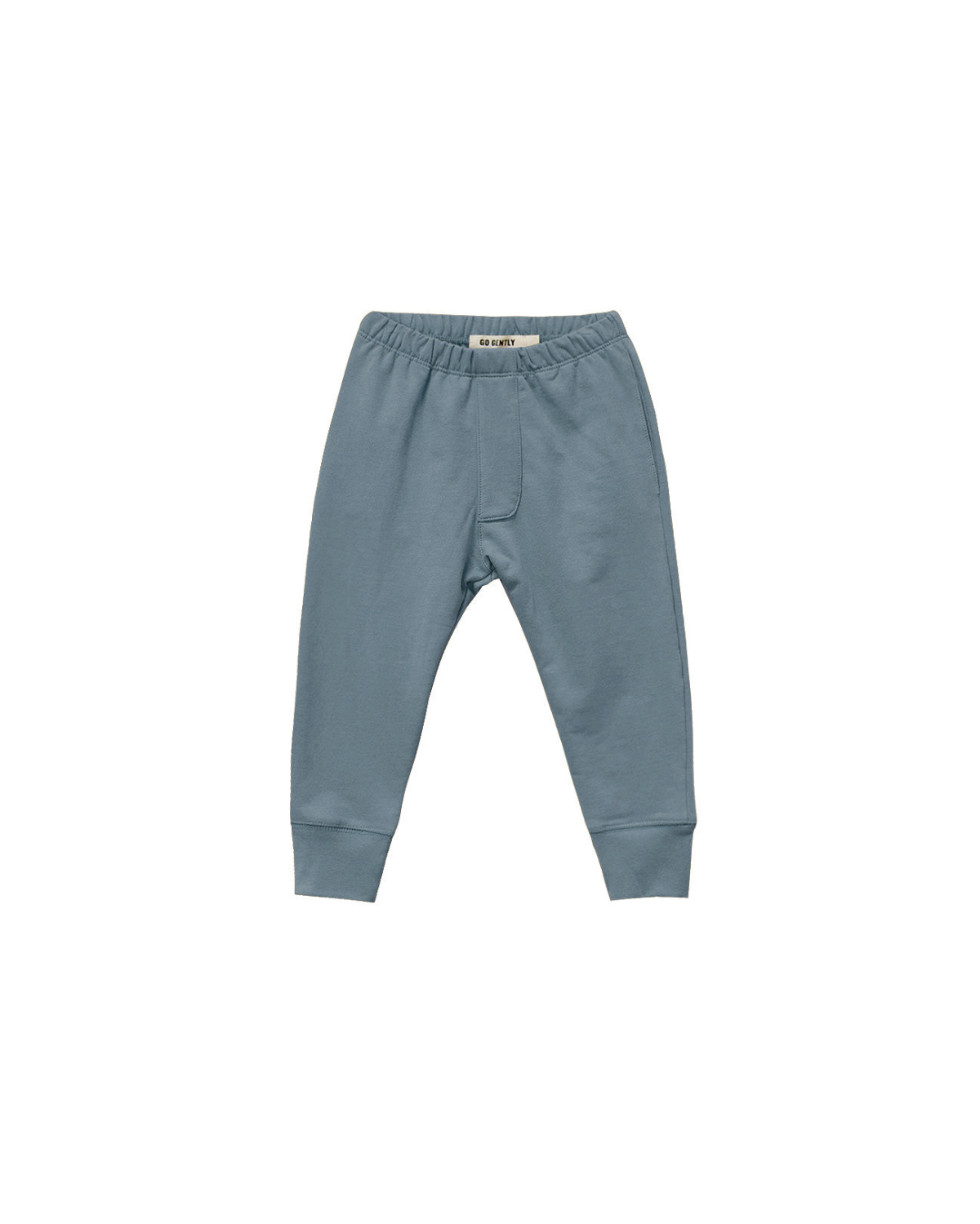 Blue baby pants on a white background