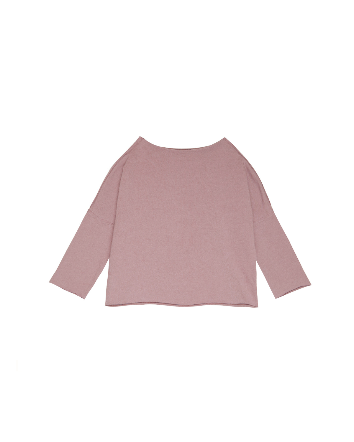 Pink long-sleeve top on a white background