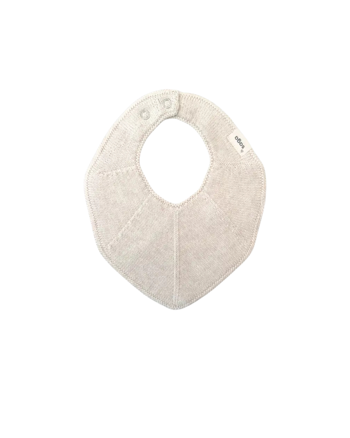 Knitted Baby Bib - cream