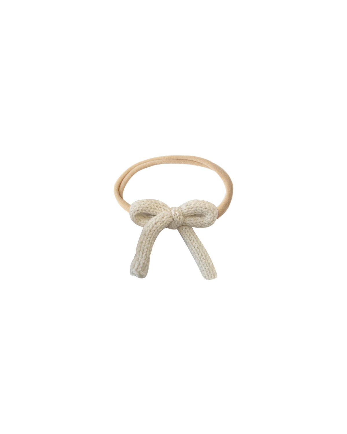 Knit Bow Headband - natural