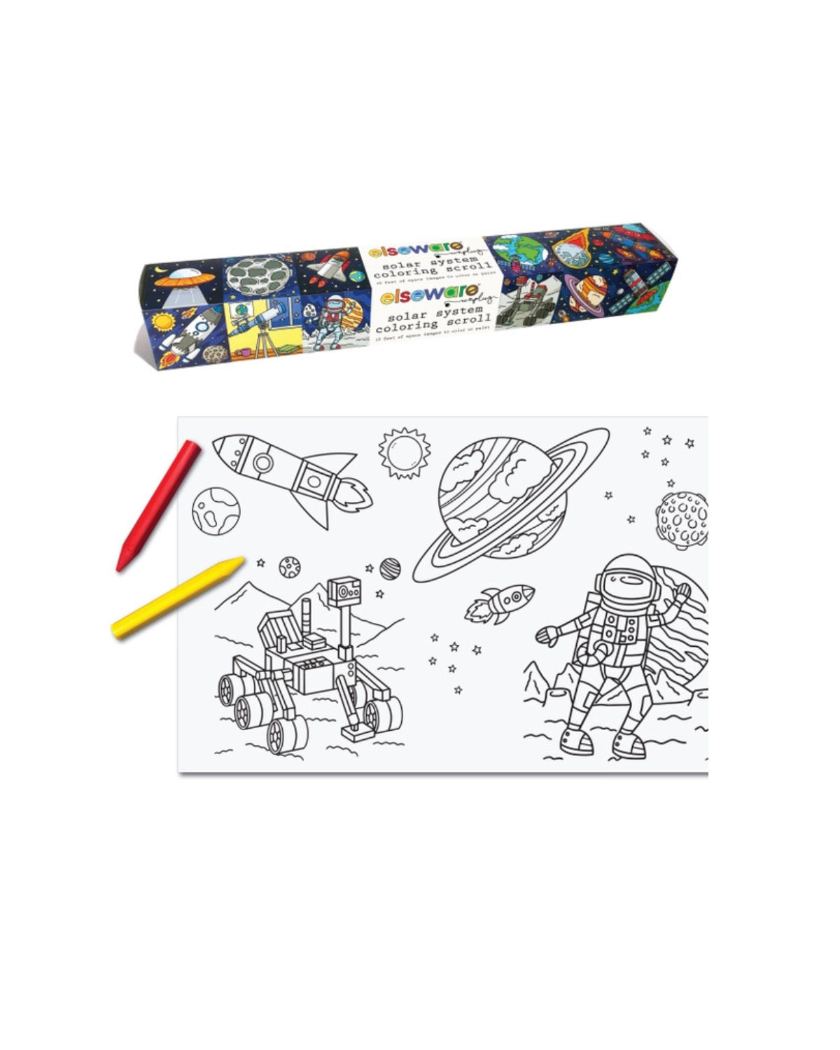 Coloring Scrolls - Solar System - 10ft with Adhesive Back