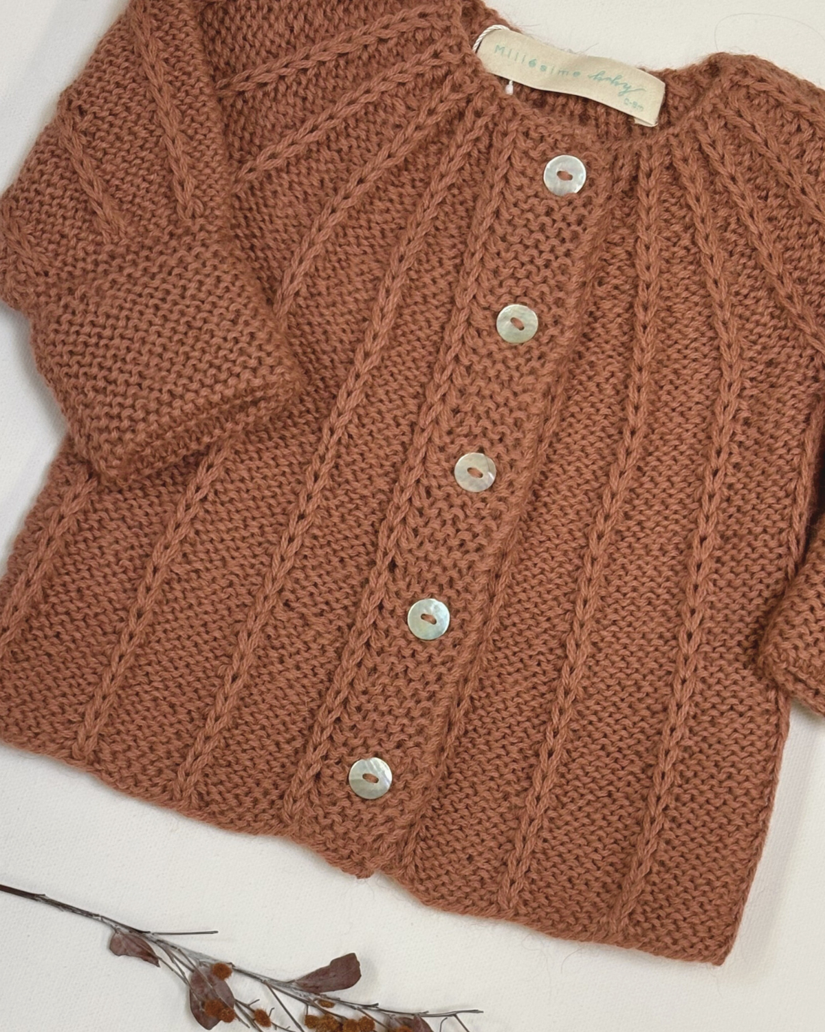 Alpaca Cardigan - clay