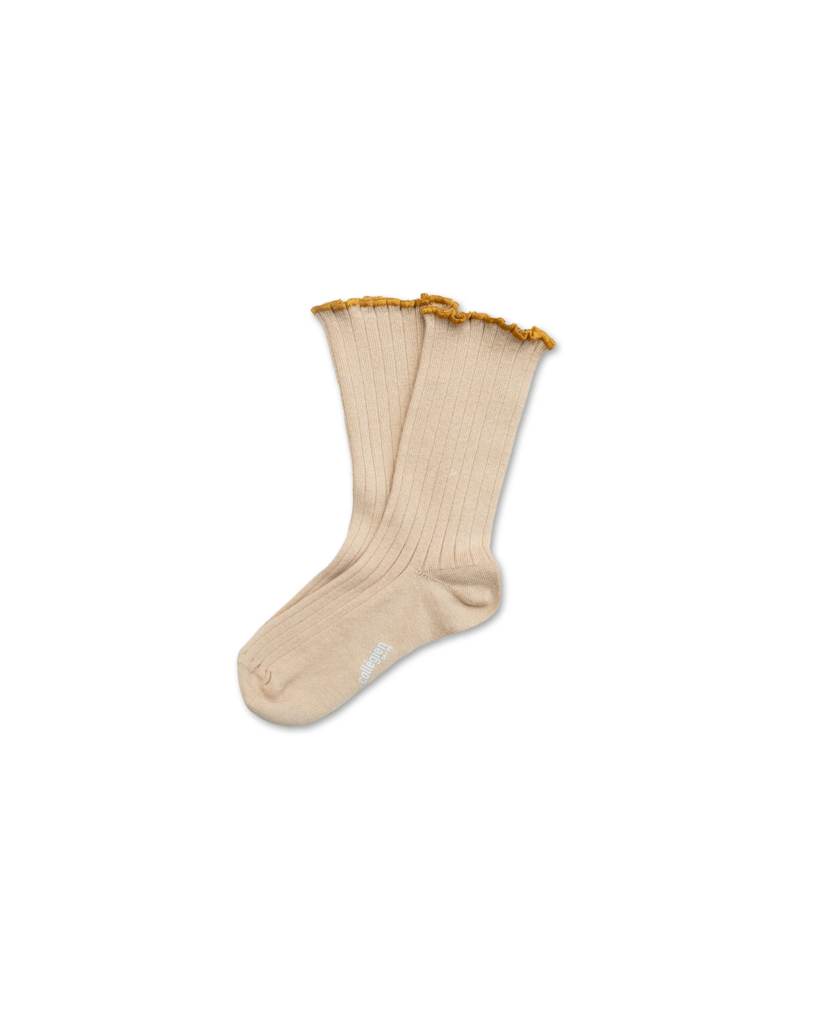 Lettuce Trim Ribbed Socks - sable