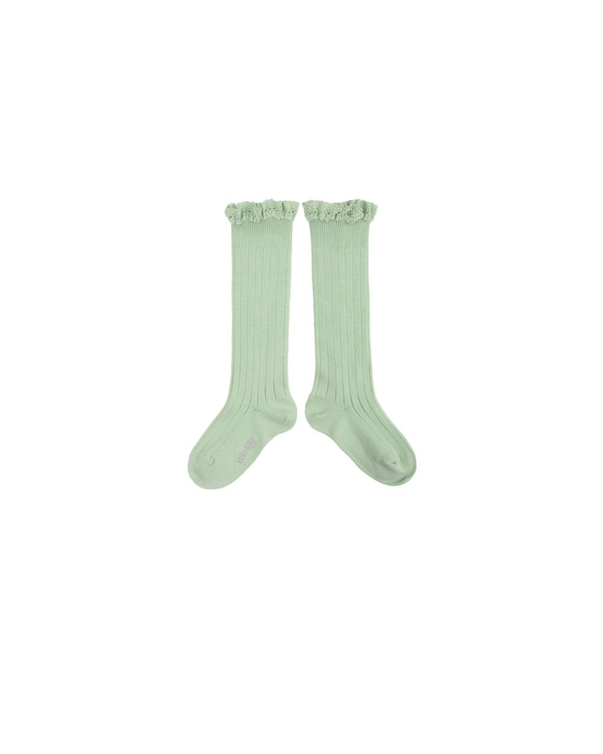 Collegien Ruffle Knee Socks - mint
