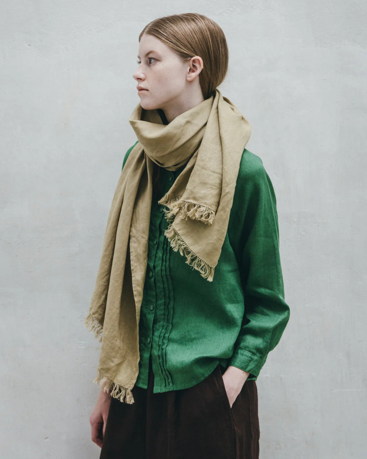 Roserie Scarf - ficelle <br>Fog linen