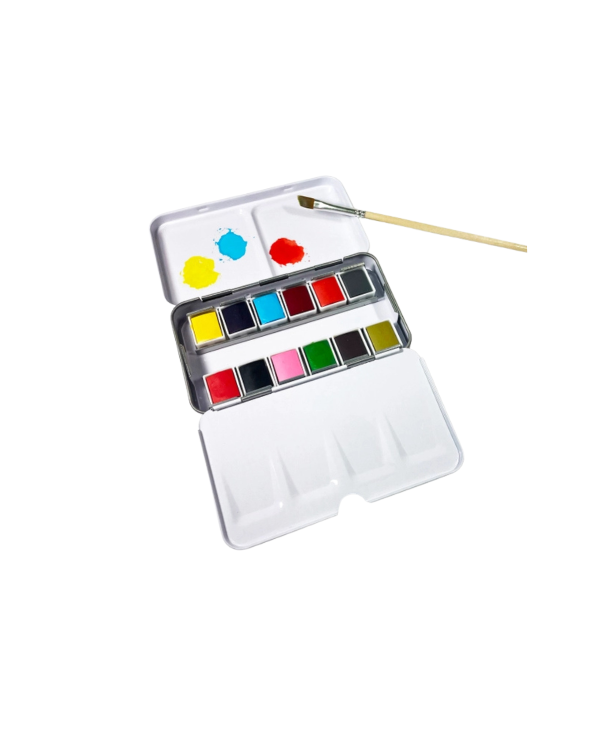 Watercolor Set - Travel-Friendly Metal Palette - 12 Colors