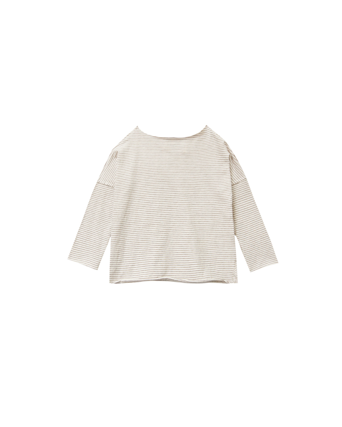 Baby Pullover Tee - camel mini stripe