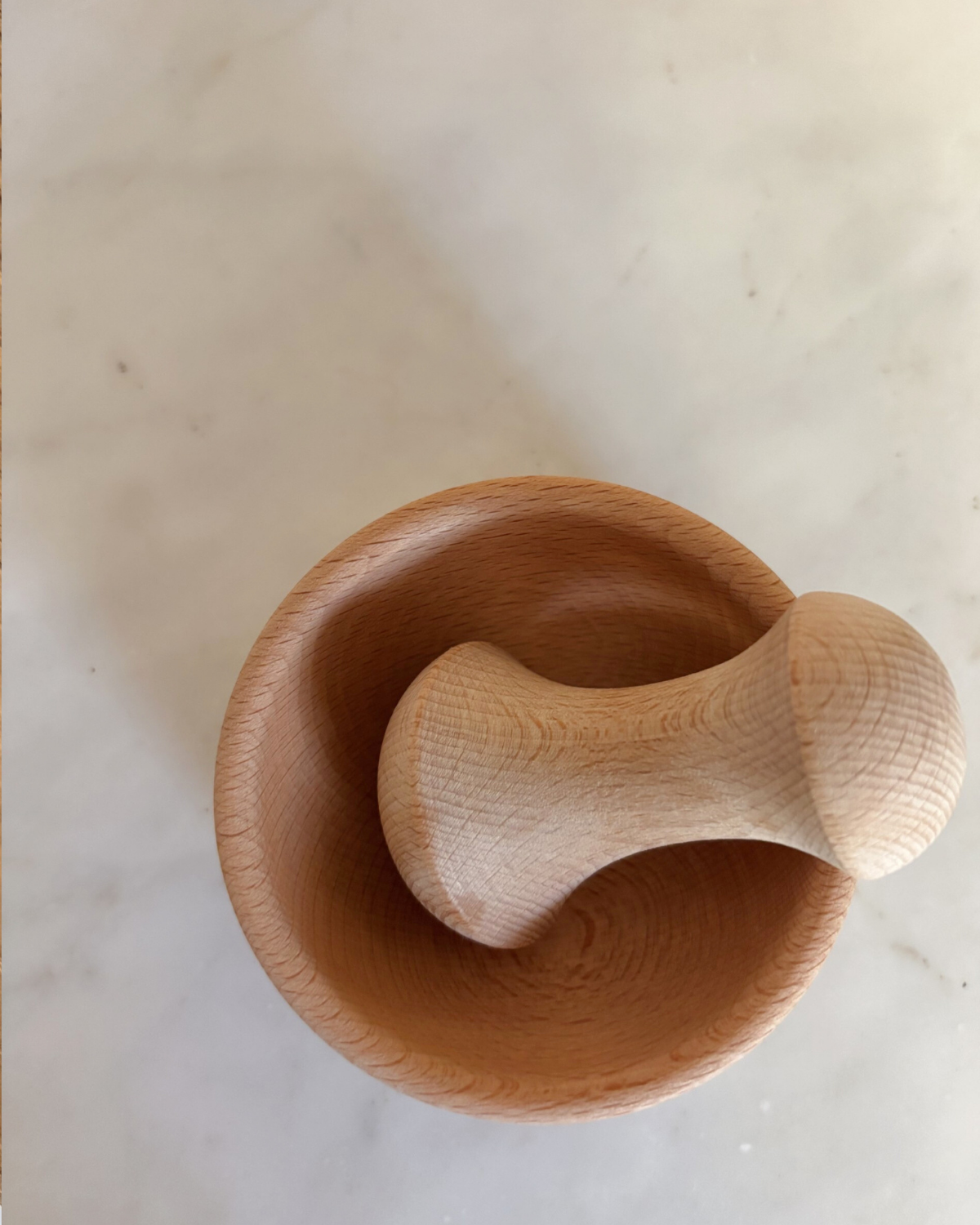 Wooden Mortar and Pestle