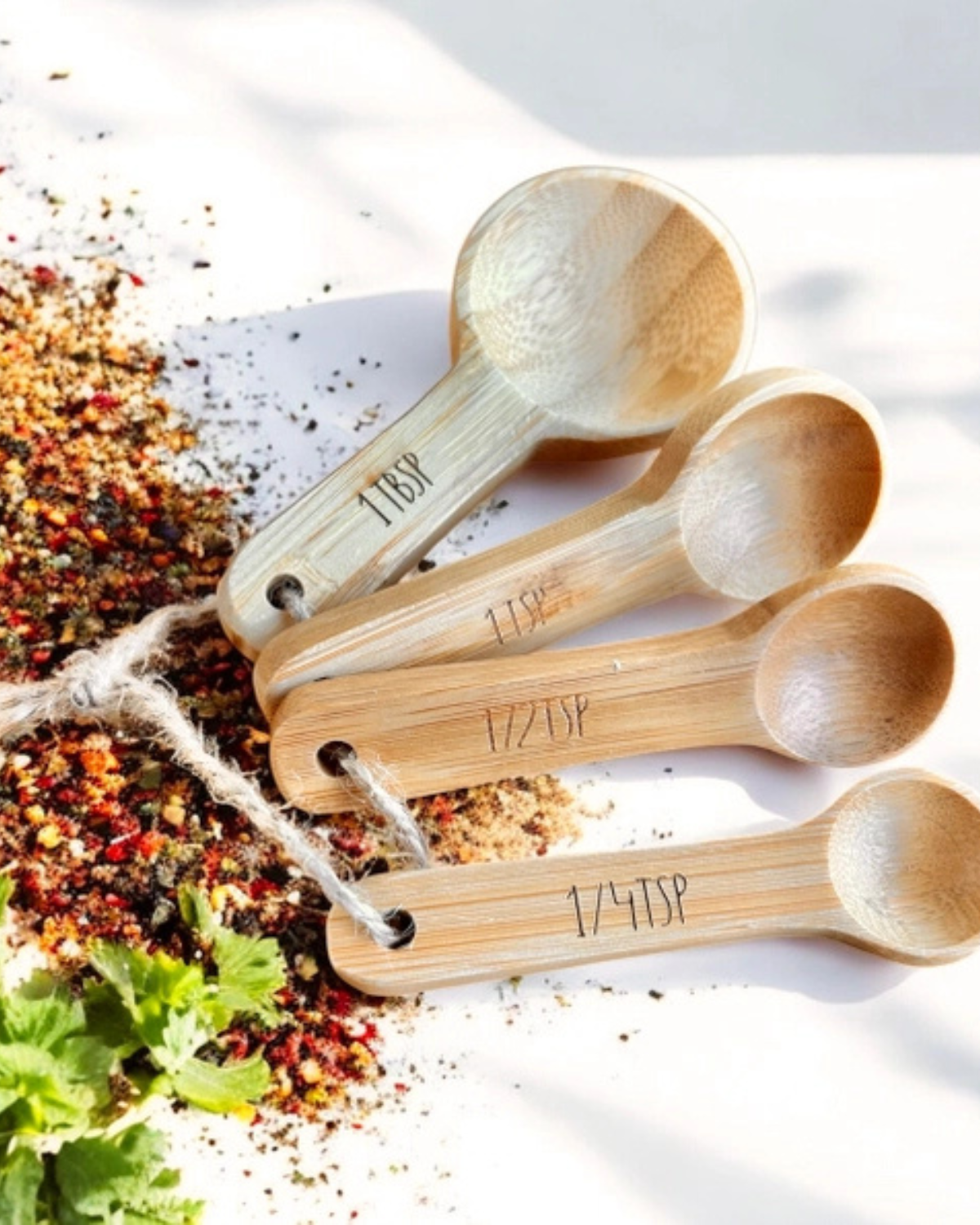 Bamboo Teaspoon Measuring Set