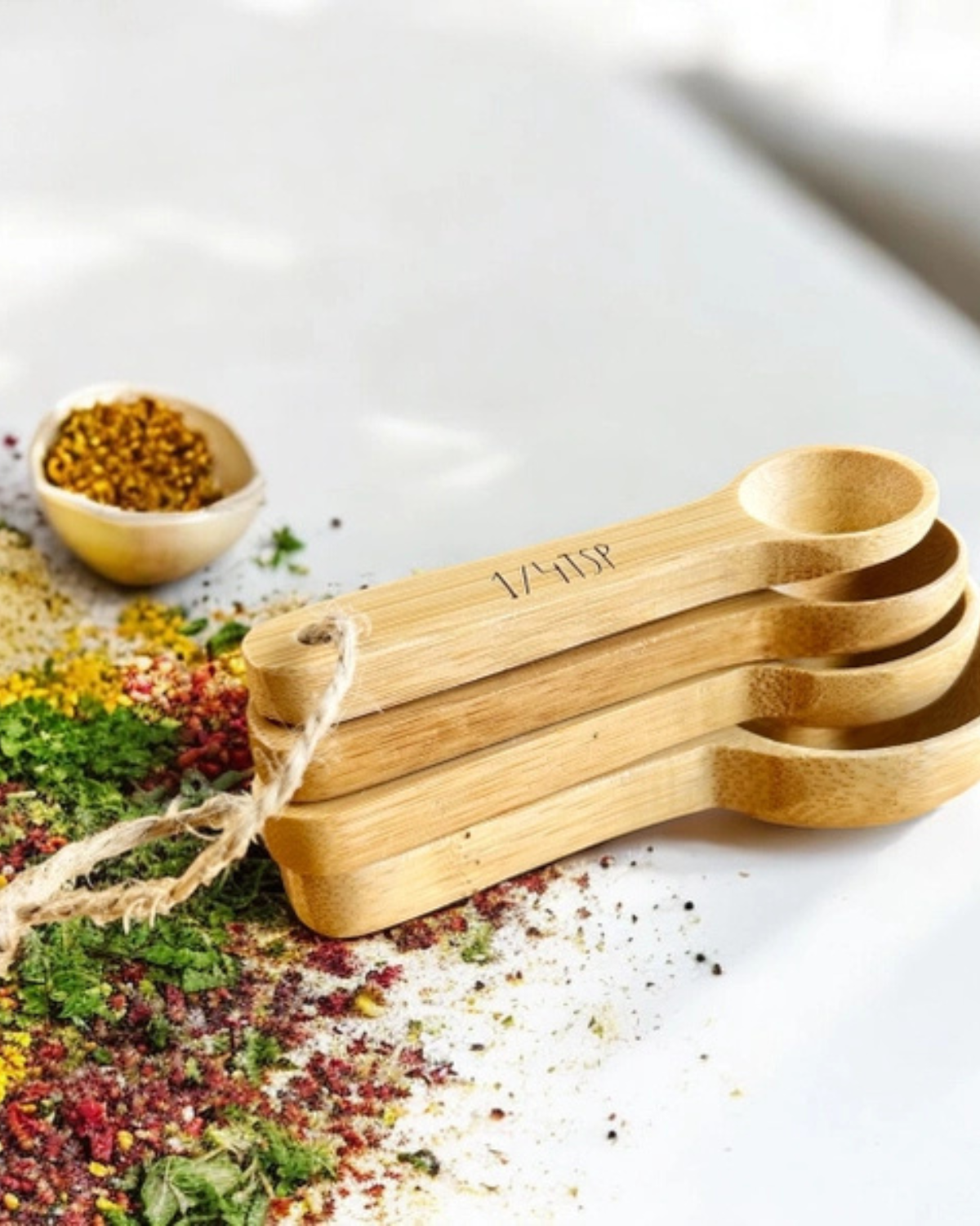 Bamboo Teaspoon Measuring Set