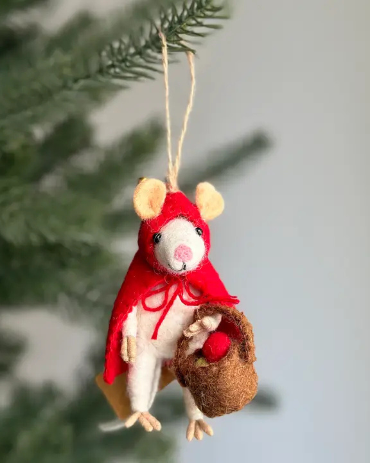 Little Red Mouse Felt Ornament