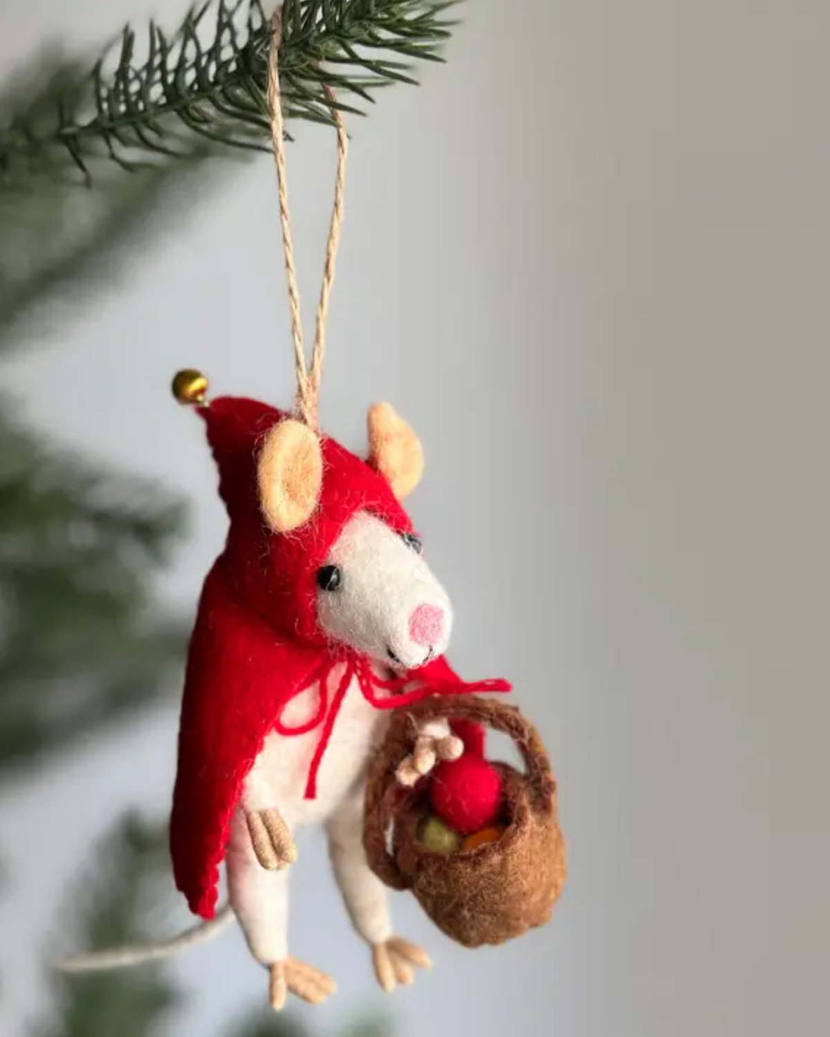 Little Red Mouse Felt Ornament