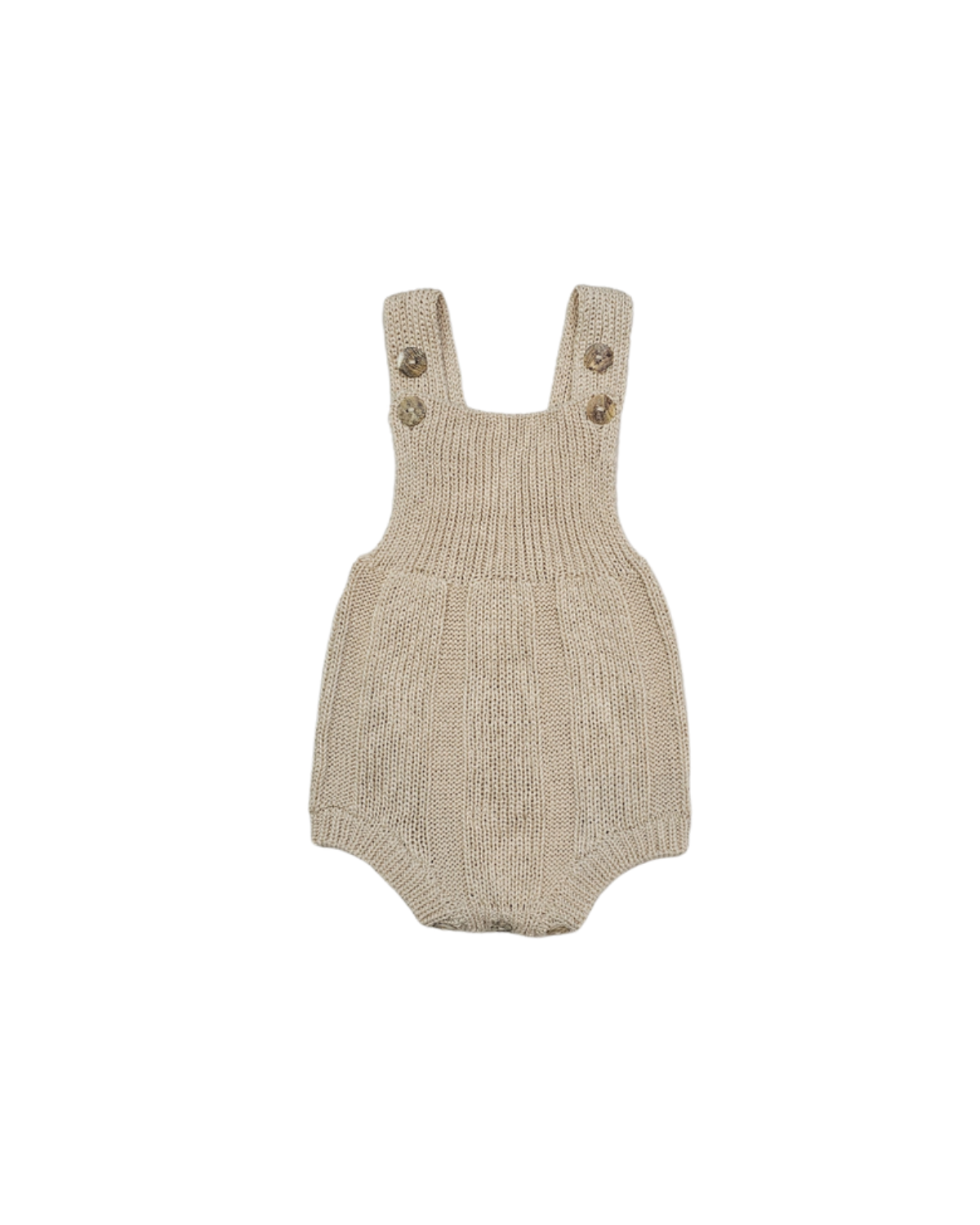 Handknit Pima Cotton Romper - natural
