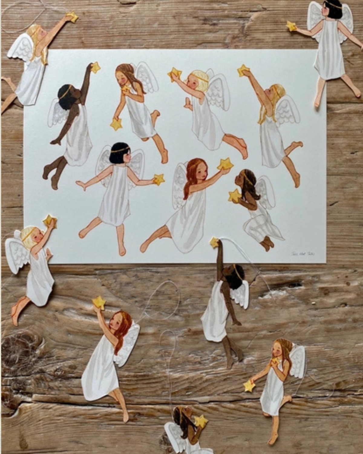 Angels with Stars Cutout