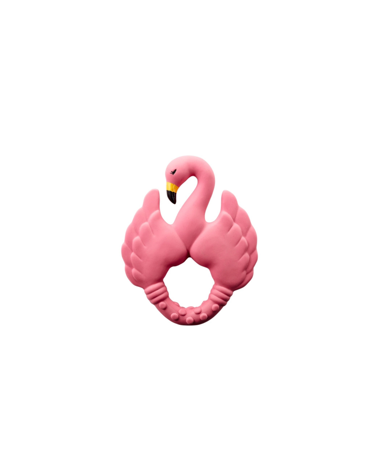 Natural Rubber Teether Flamingo - Pink