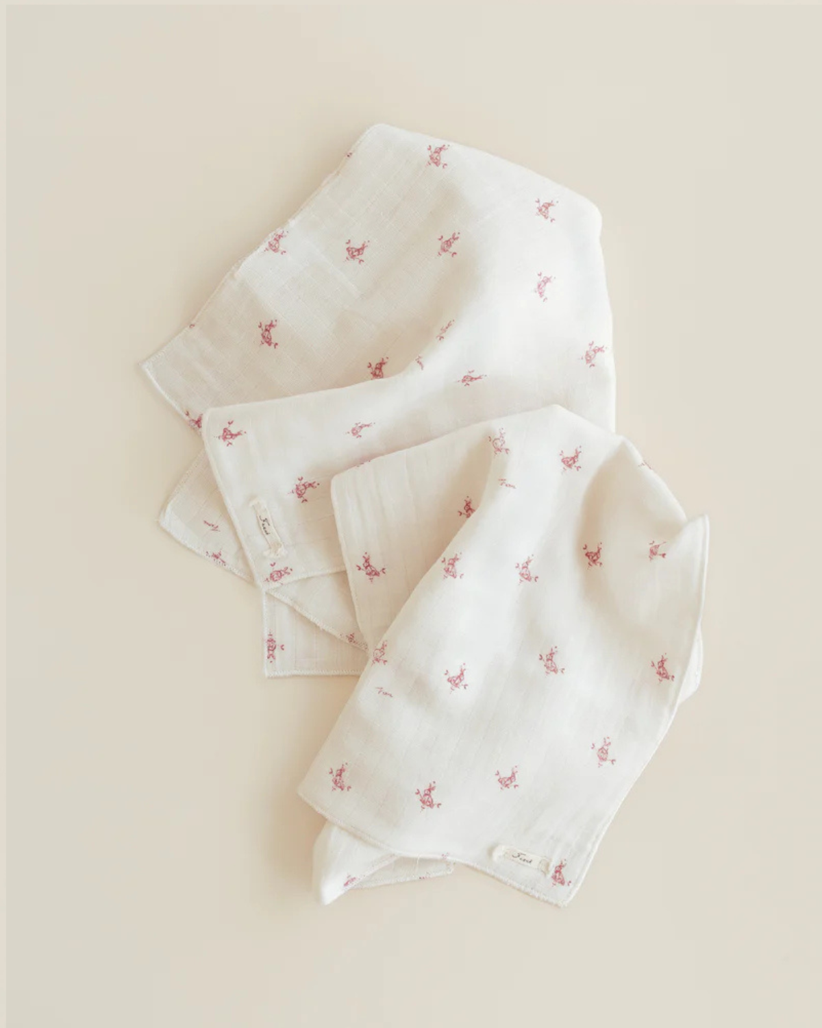 Burp Cloth - set of 2 - folk bunny