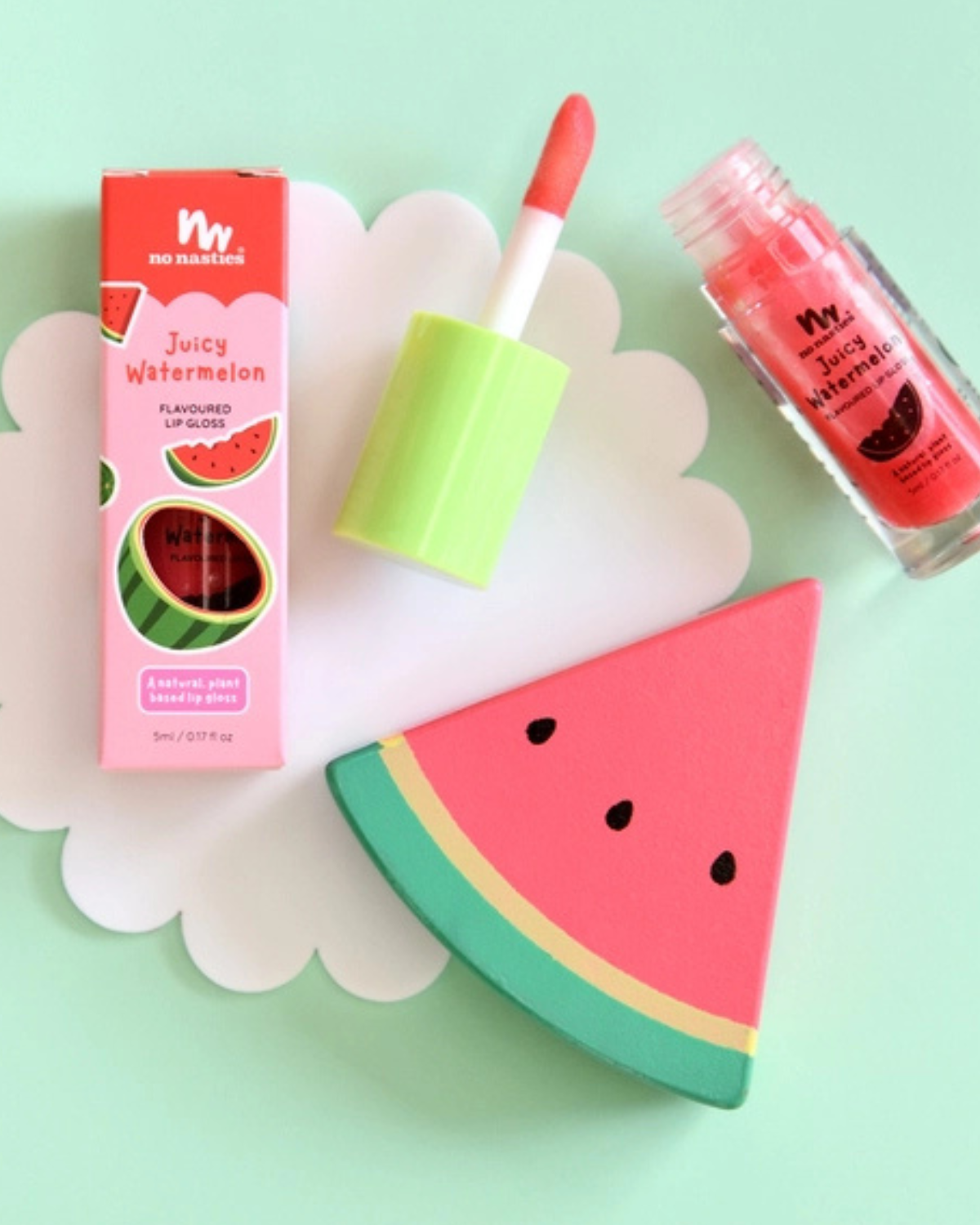 Natural Kids Lip Gloss Wands - watermelon <br> no nasties