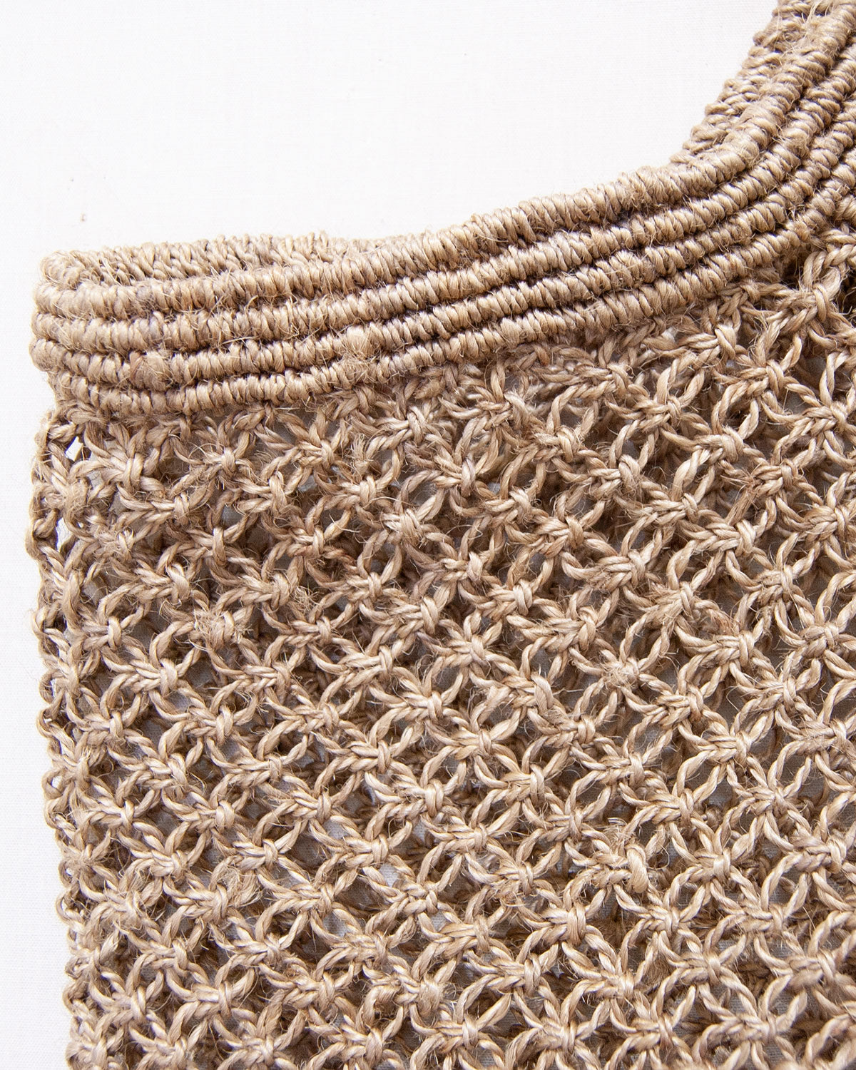 Jute Macrame Shopping Bag - dark olive