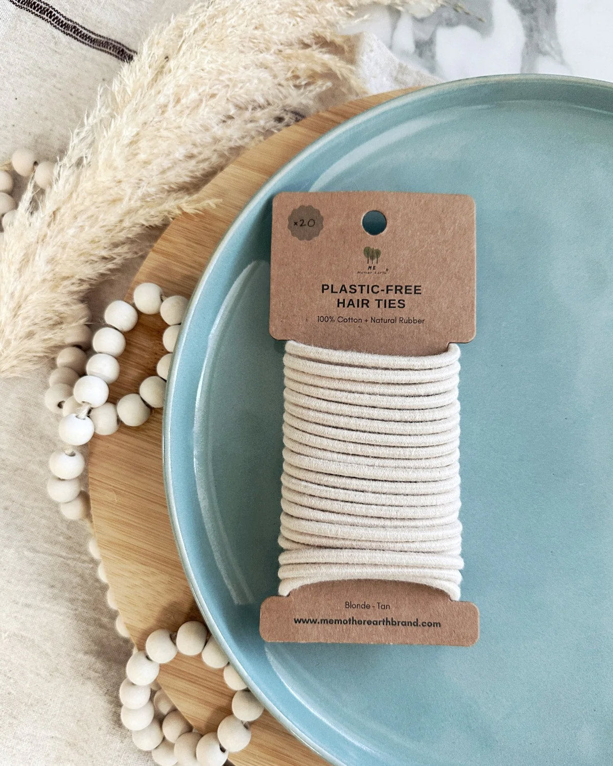 Plastic-Free Hair Ties - Off White