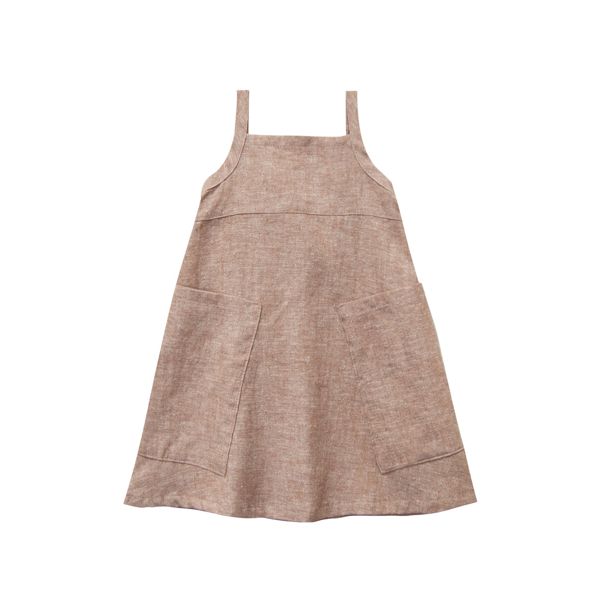 Apron Dress 3/6 Months / Hazelnut Weave Apron Dress 3/6 Months / Hazelnut Weave