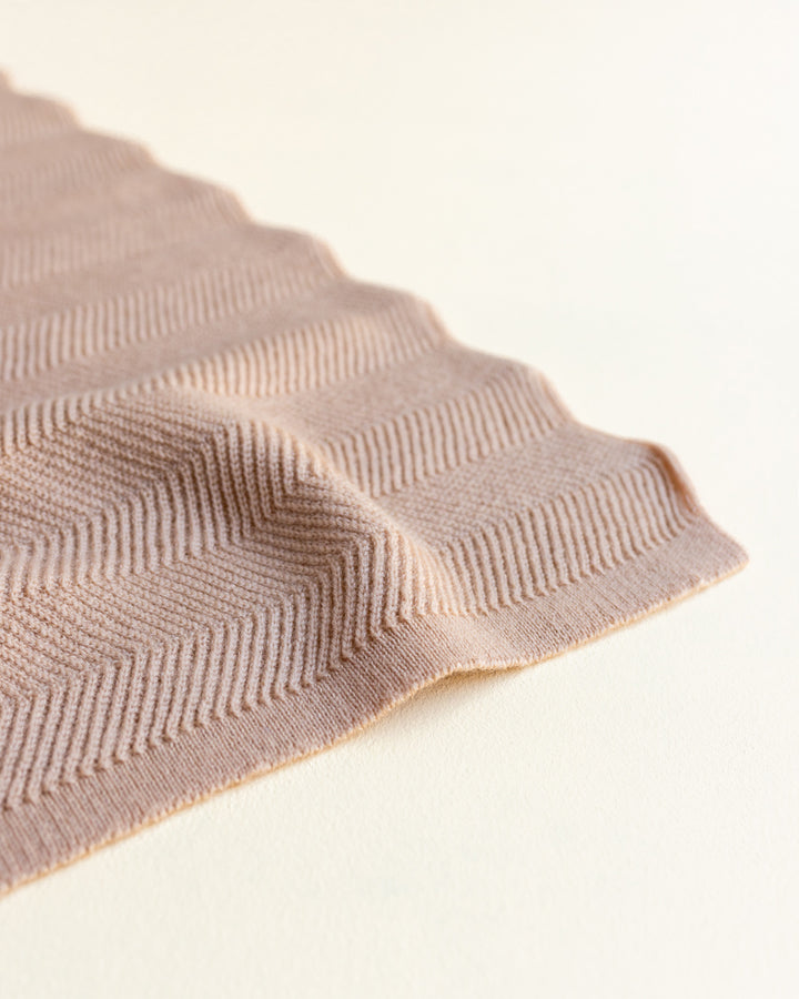 Merino Wool Blanket Freddie - Rose <br> hvid