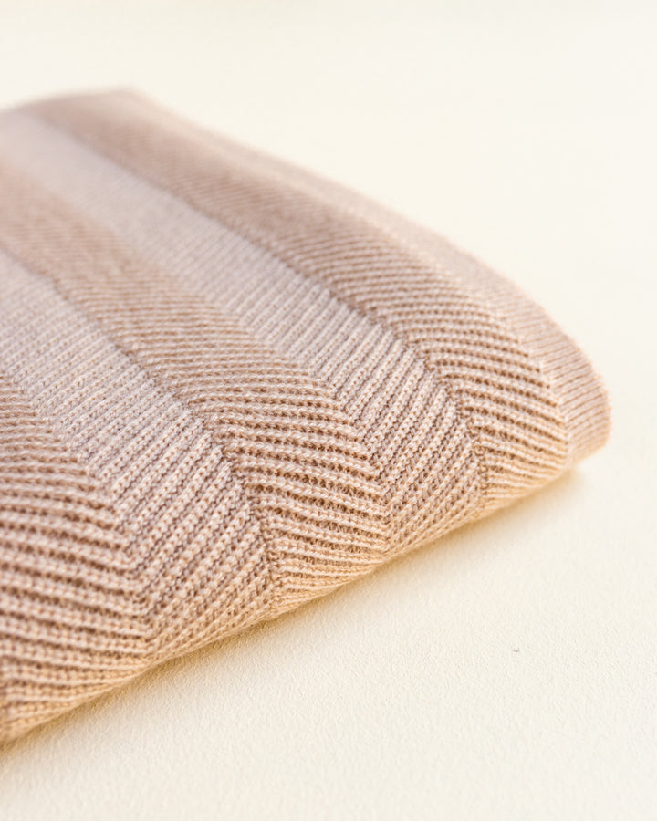 Merino Wool Blanket Freddie - Rose <br> hvid