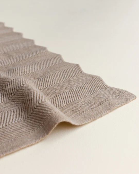 Merino Wool Blanket Freddie - Sand <br>hvid