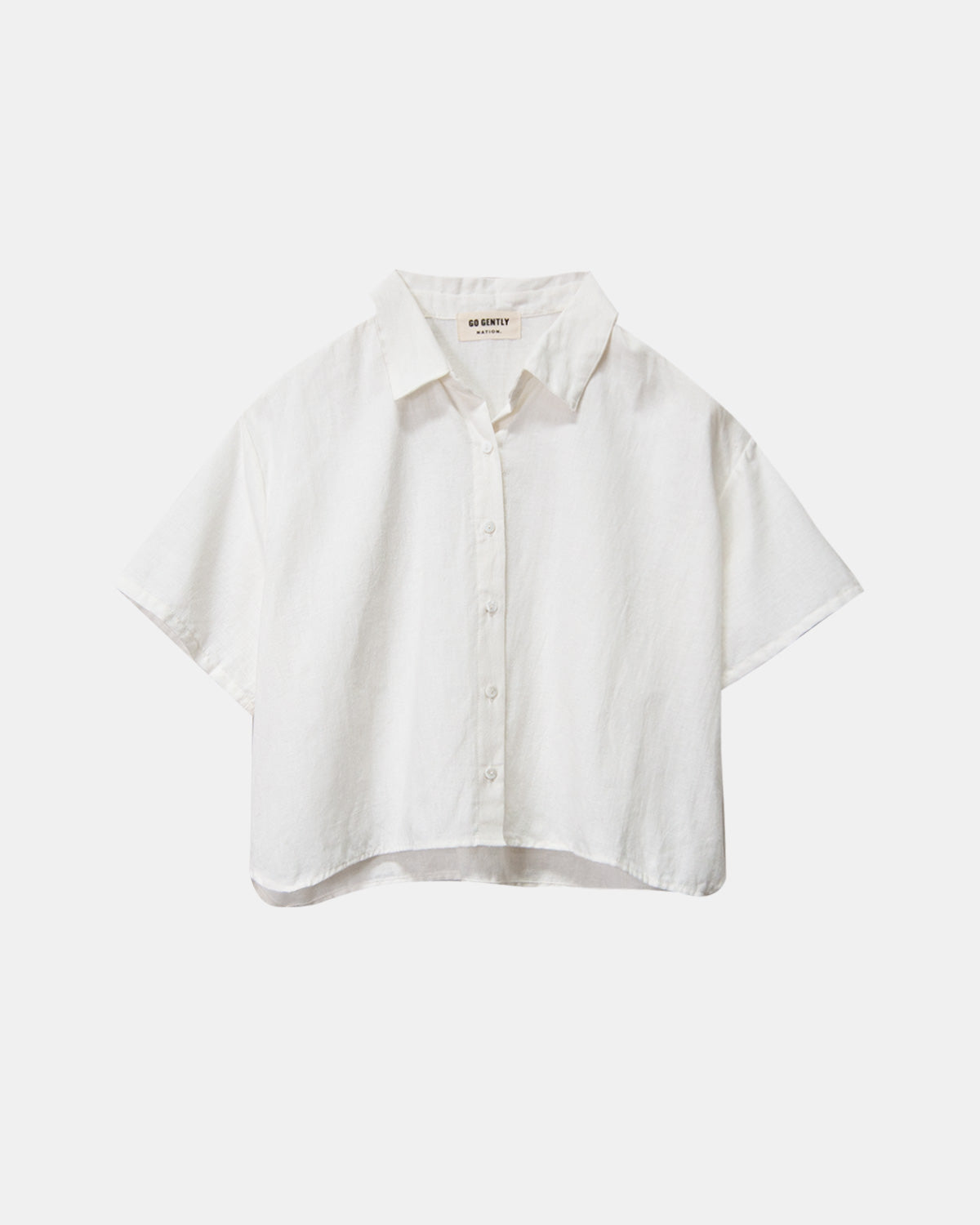 Short Sleeve Button Down Blouse