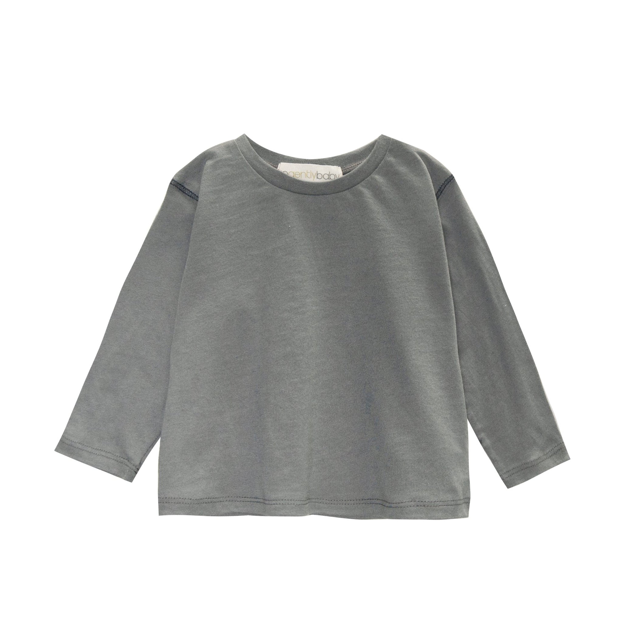 Long Sleeve Tee with Contrast Stitching