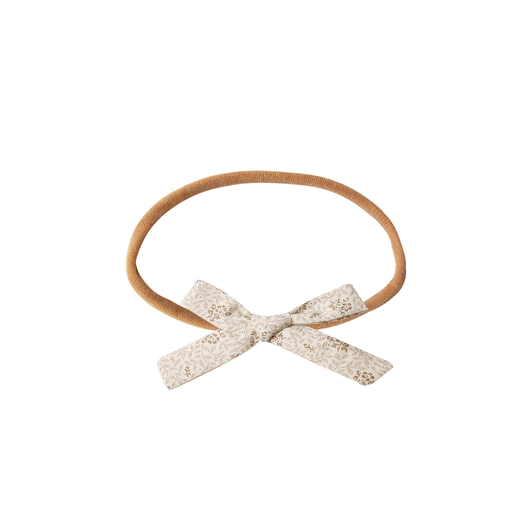 Mini Bow Headband - natural floral