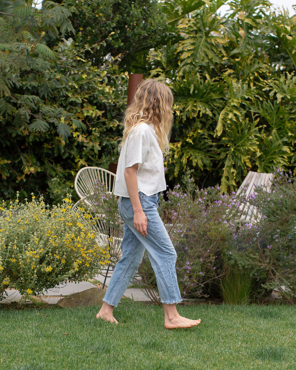 Short Sleeve Button Down Blouse