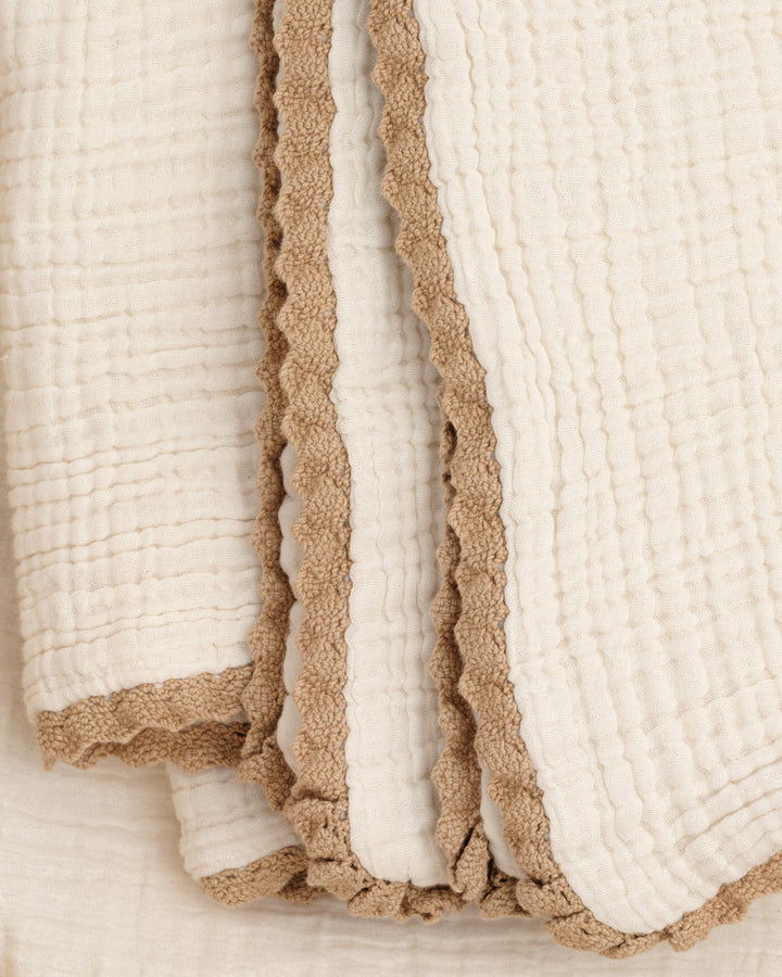 lace baby blanket / full size - fawn <br>Willaby