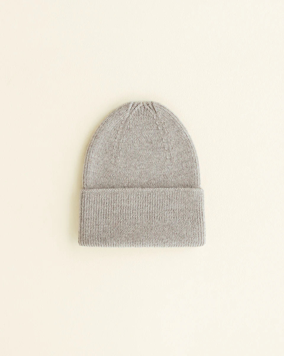 Newborn Beanie Fonzie - Pebble <br>hvid