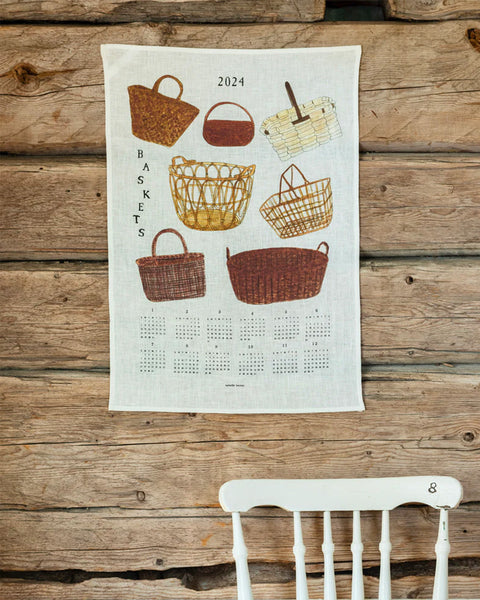 2024 calendar cloth: baskets <br> Fog Linen